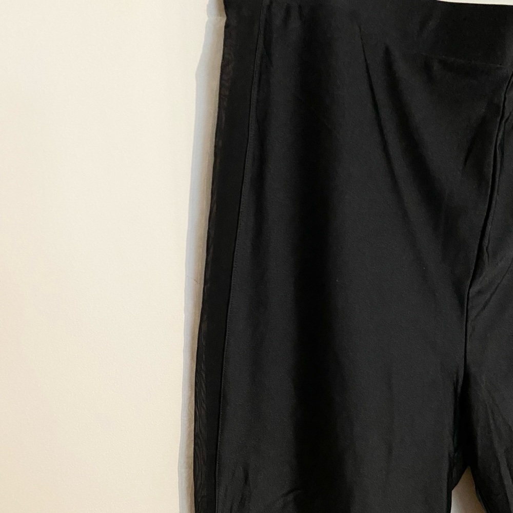 Plus Size Mesh Inset Biker Shorts - Picture 3 of 4